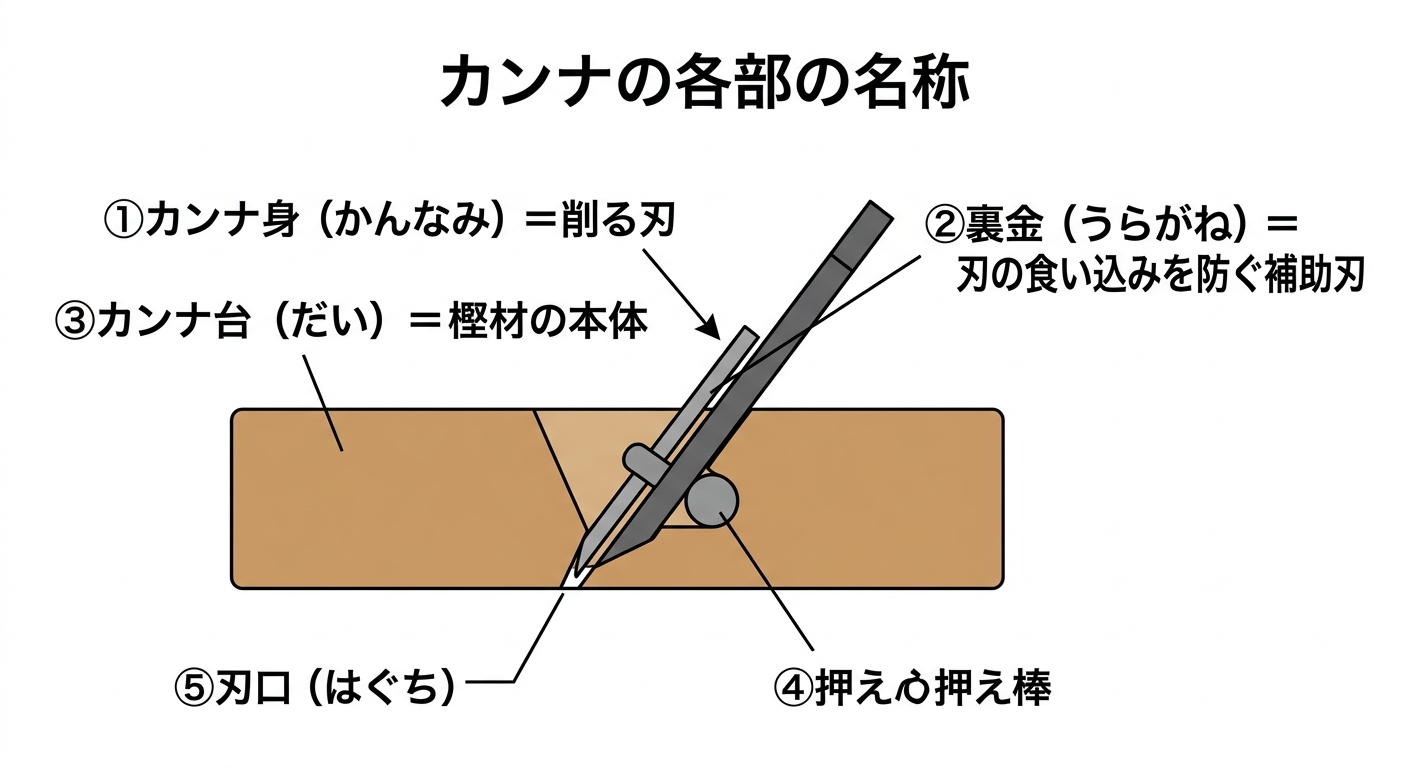 カンナの構造図